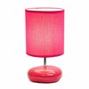 Creekwood Home 10.24-in. Traditional Mini Round Rock Table Lamp, Pink CWT-2017-PN